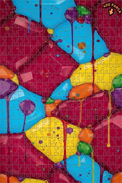 Teona Ahşap لغز خشبي ملون من Colorful Damla Art، لغز خشبي مؤطر بطبقتين، 400 ق...