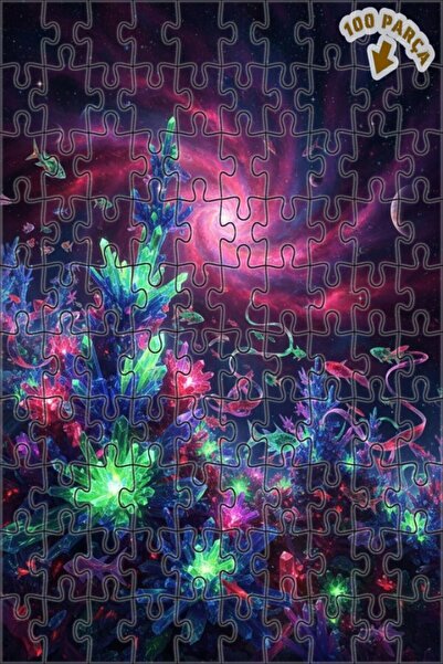 Teona Ahşap لغز خشبي مؤطر بطبقتين على شكل أسماك كريستالية جالاكتيكية بتصميم ل...