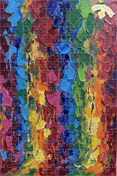 Teona Ahşap لغز خشبي بمظهر الطلاء الزيتي بألوان زاهية 200 قطعة 25x35