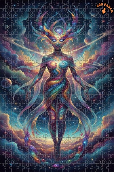 Teona Ahşap لغز خشبي مؤطر بطبقتين بمظهر لوحة زيتية إبداعية للطاقة الكونية 400...