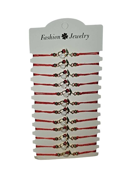 NoNameStore7 Set 12 martisoare, Tip bratara, Dimensiune reglabila, Șnur rosu