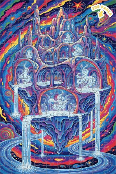 Teona Ahşap لغز خشبي مؤطر من طبقتين من سلسلة Dragon Falls Universe، 200 قطعة،...