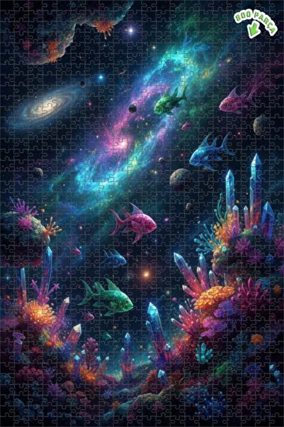 Teona Ahşap لغز خشبي مؤطر ذو طبقتين بتصميم مخلوقات البحرية الفلكية، 800 قطعة،...