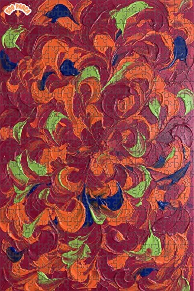 Teona Ahşap لغز خشبي مؤطر بطبقتين بنمط تجريدي بألوان زاهية 500 قطعة 50x30