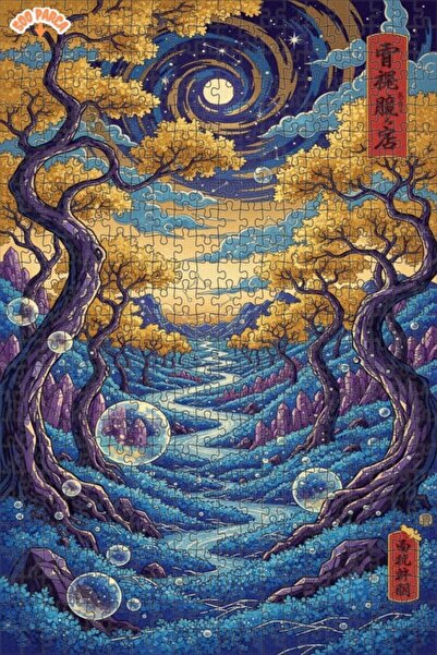 Teona Ahşap لغز الوادي الغامض، لوحة زيتية ذات طبقتين، لغز خشبي مؤطر، 500 قطعة...