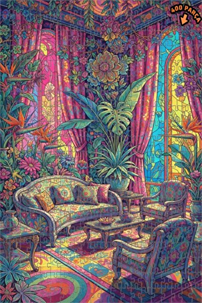 Teona Ahşap لغز خشبي بإطار مزدوج الطبقات من هايال دنير، 400 قطعة، 35×35 سم