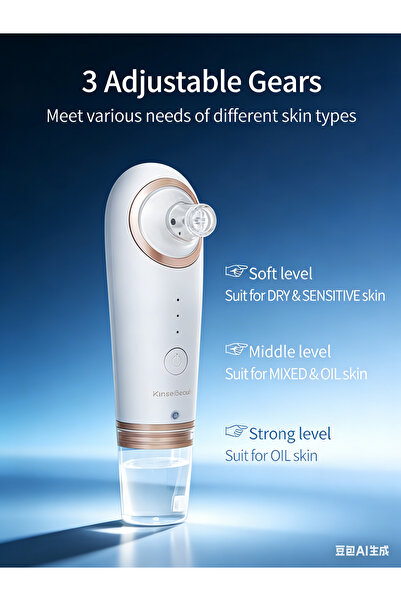 Generic جهاز شفط لإزالة الرؤوس السوداء، قابل لإعادة الشحن عبر منفذ USB، آمن و...