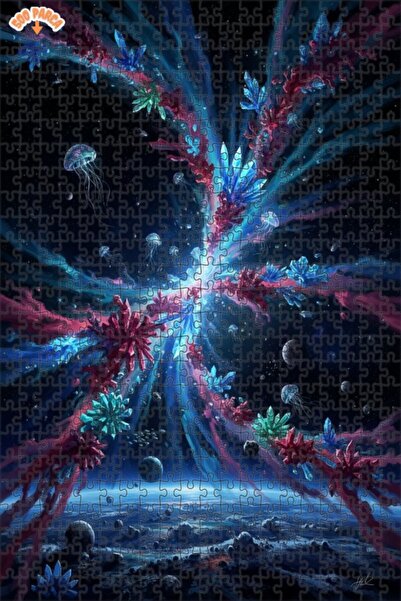 Teona Ahşap لغز خشبي مزدوج الطبقات من سيريز كريستال مارين، 500 قطعة، مقاس 50x30