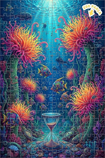 Teona Ahşap لغز الغوص تحت البحر: لوحة زيتية ذات مظهر خشبي، 200 قطعة، مقاس 25x35