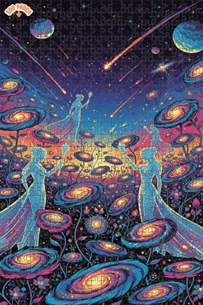 Teona Ahşap لغز خشبي مؤطر ذو طابقين بتصميم فن الرسم الزيتي لنساء الحديقة الفل...