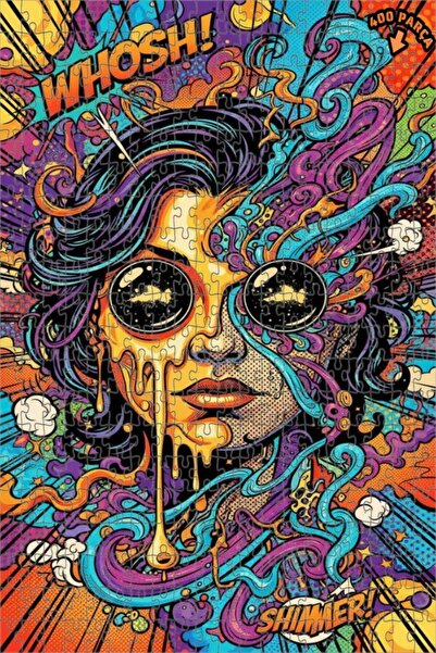 Teona Ahşap لغز خشبي ذو طبقتين على شكل كوميك بألوان مختلطة 400 قطعة 35x35