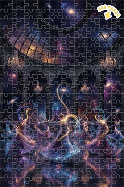 Teona Ahşap لغز خشبي مؤطر ذو طبقتين بتصميم راقصات جالاكتيك، 200 قطعة، مقاس 25x35