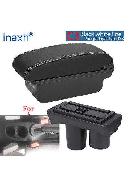 Choice4 C3 Black white NOUSB For Citroen C2 Armrest Box For Citroen C3 C2 Car...