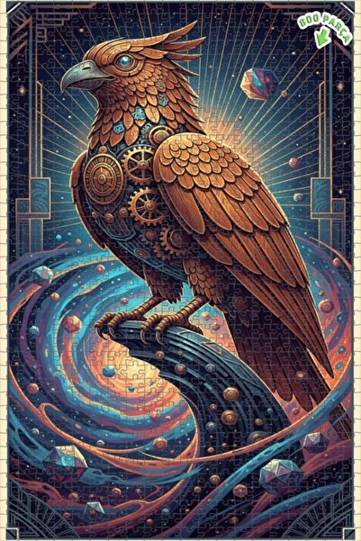 Teona Ahşap لغز خشبي مؤطر ذو طابقين من ميكانيكال وينجز آرت، 800 قطعة، 70x50 سم