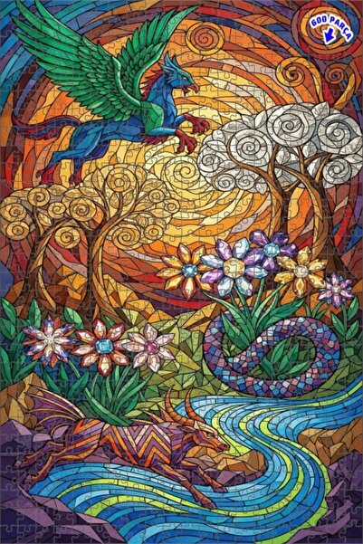 Teona Ahşap لغز خشبي ذو طبقتين من ميتيك كرياتورز 600 قطعة 50x35