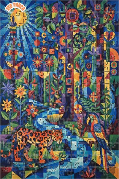 Teona Ahşap Forest Creatures Double-Layer Framed Wooden Puzzle 150 Pieces 20X30