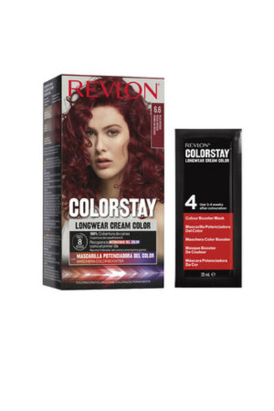 Revlon , Color Stay, Vopsea de păr permanentă, 6.6 Roșu intens, 165 ml