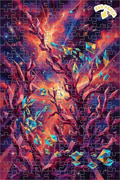 Teona Ahşap لغز خشبي على شكل أمواج كريستالية مكون من طبقتين 200 قطعة 25x35