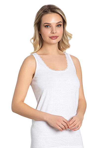 LÜXDRM 052 Women's Narrow Strap 100% Cotton Undershirt 2-Pack