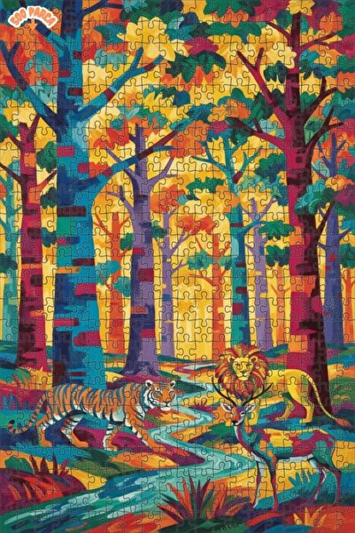 Teona Ahşap لوحة ألغاز خشبية مؤطرة بطبقتين بتصميم فرقة موسيقية من Wild Nature...