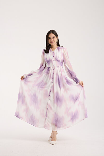 Stylish Stylish chiffon dress in matching colors