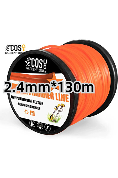 Choice1 خيط قص العشب من النايلون، مقاس 2.4 مم × 130 م، أو 2.7 مم × 100 م، بتص...