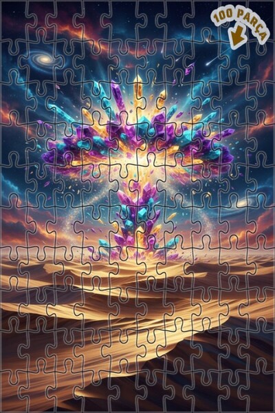 Teona Ahşap لغز خشبي ذو طبقتين من كوزميك كريستال ديزرت بومب، 100 قطعة، مقاس 2...