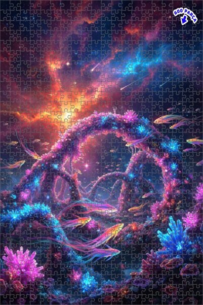 Teona Ahşap لغز خشبي مؤطر ذو طبقتين بتصميم حوض أسماك السمك السماوي بطلاء زيتي...