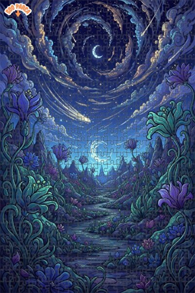 Teona Ahşap لغز خشبي مؤطر من طبقتين من ريفي دريم فالي ماجيك نايت، 500 قطعة، 5...