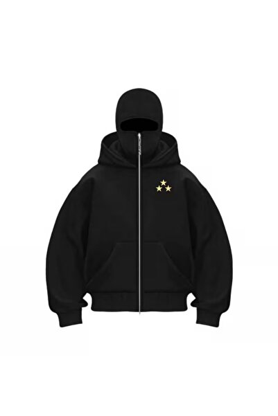 ZEMLİYA سترة كار ماسكي نينجا يونيسكس بسحّابات، سترة سويت شيرت بسحّابات، 3 خيو...