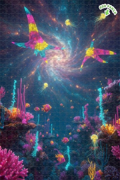 Teona Ahşap لغز خشبي ملون لحيوانات المحيط تحت الماء من سلسلة جالاكسي، ذو طبقت...