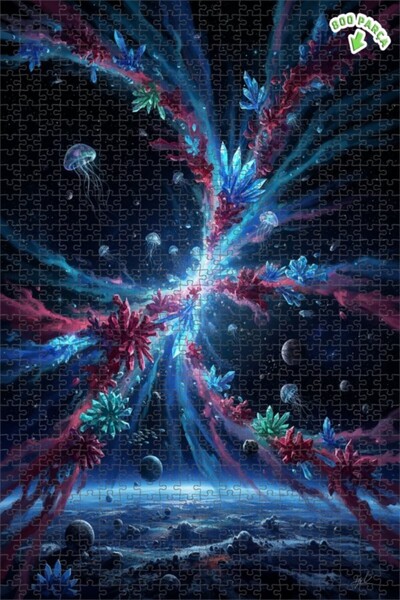 Teona Ahşap لغز خشبي مزدوج الطبقات من سيريز كريستال مارين، 800 قطعة، 70x50 سم