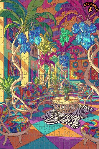 Teona Ahşap لغز خشبي بإطار مزدوج الطبقات من سايكيدليك دريمز 400 قطعة 35x35