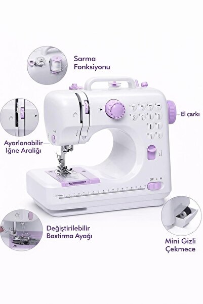 ATLT ATLANTİS 12 DİKİŞ FONKSİYONLU EV TİPİ DİKİŞ MAKİNESİ PROFESYONEL DİKİŞ Ç...