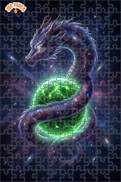 Teona Ahşap لغز خشبي بإطار مزدوج الطبقات من جالاكتيك دراجون آند شاينينج وورلد...