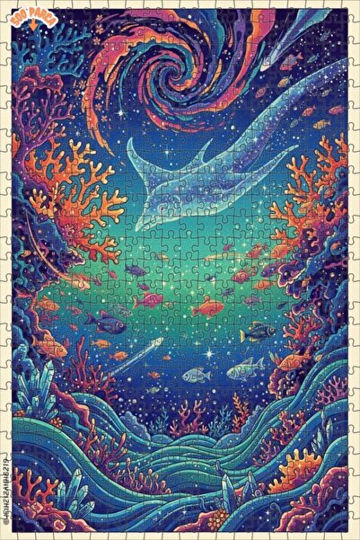 Teona Ahşap وحش المحيط الكوني، لوحة زيتية، 500 قطعة، 50x30