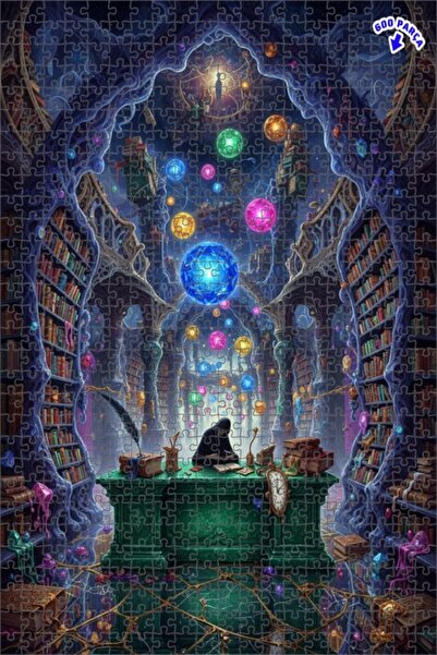 Teona Ahşap لغز خشبي مؤطر ذو طبقتين بمظهر لوحة زيتية من سلسلة أسرار المكتبة ا...