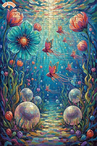 Teona Ahşap لوحة فنية بتأثيرات زيتية لمشهد غواصة، أحجية خشبية مؤطرة بطبقتين، ...