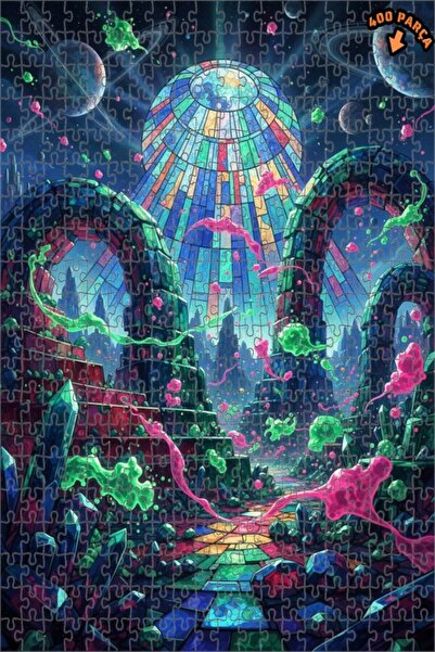 Teona Ahşap لغز خشبي بإطار مزدوج الطبقات من غالاكتيك وايلد لايف، لوحة زيتية م...