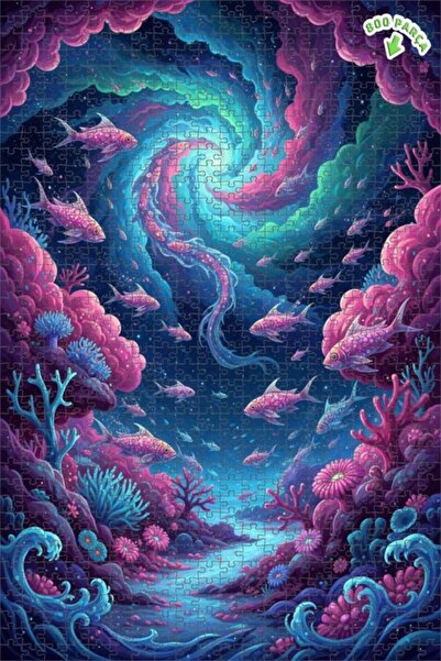 Teona Ahşap لغز خشبي مؤطر ذو طابقين بتصميم مجرة الغواصة السحرية المطلية بالزي...