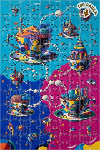 Teona Ahşap لغز خشبي مؤطر ذو طبقتين مطلي بالزيت من سيريلستياليست تي شاي وورلد...