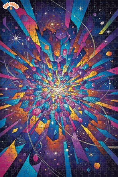 Teona Ahşap لغز خشبي مؤطر ذو طبقتين بتصميم الانفجار الكوني وتأثير الألوان الم...