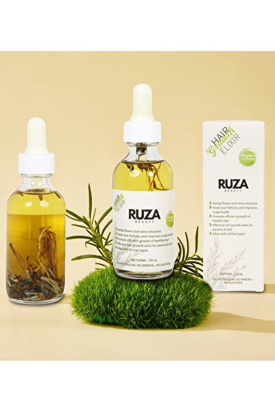 Ruza Beauty زيت إكليل الجبل لنمو الشعر 60 مل | طبيعي، خالٍ من المواد الكيميائ...