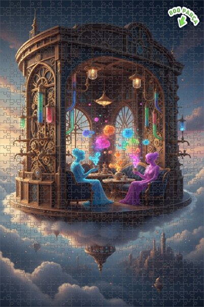 Teona Ahşap لغز خشبي مزدوج الطبقات على شكل برج بخاري حالم يضم امرأتين 800 قطع...