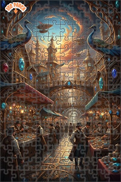 Teona Ahşap لغز خشبي ذو طبقتين من ستيامبنك ماركت، 150 قطعة، مقاس 20x30