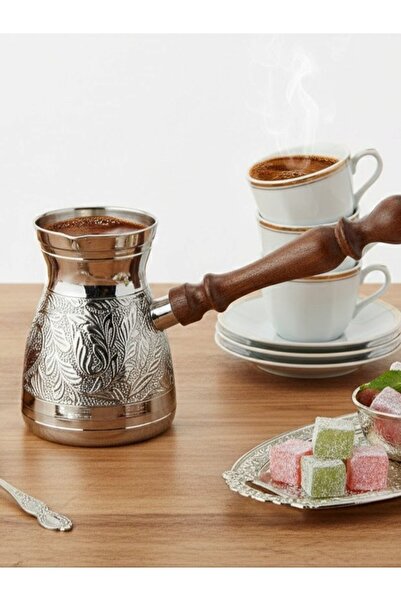 HEDİYE FİKRİ Brass Coffee Pot 4.75'' (12 cm) – Turkish Coffee Pot for 3-4 People