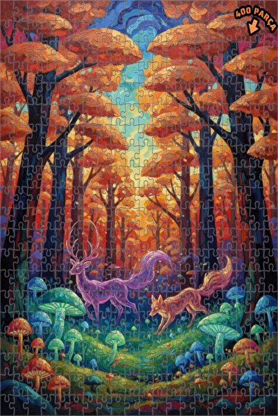 Teona Ahşap لغز خشبي بإطار مزدوج الطبقات بمظهر ألوان الغابة الغامضة المطلقةة ...