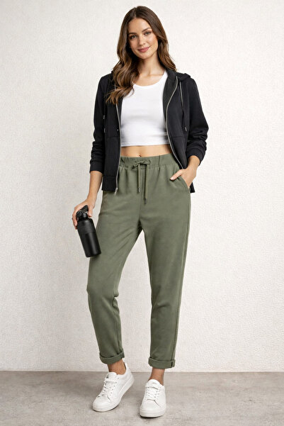 NOVİ بنطلون رياضي نسائي عالي الخصر برباط من ديلي آند سبورتس