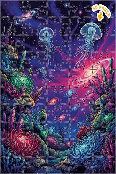 Teona Ahşap لغز خشبي رائع على شكل زهور كريستالية من قنديل البحر المجرسي، 50 ق...