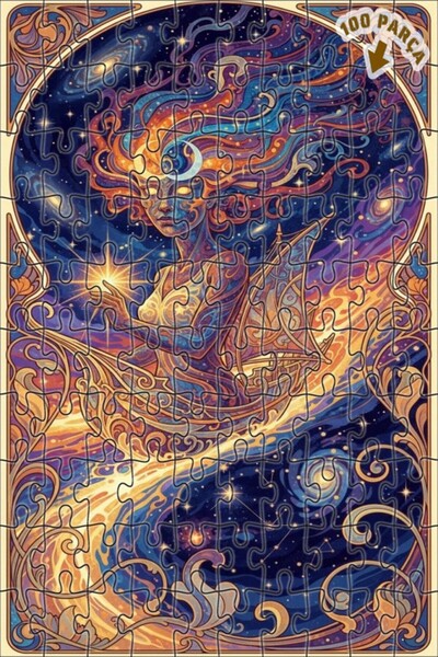 Teona Ahşap لغز خشبي مؤطر من طبقتين بتصميم سفينة النجوم للسفر بين المجرات 100...